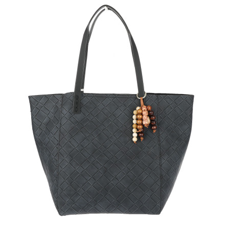 Torebka damska shopper worek A4 duża pojemna torba na ramię NO3793 Czarna