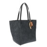 Torebka damska shopper worek A4 duża pojemna torba na ramię NO3793 Czarna