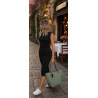 Torebka damska shopper worek A4 duża pojemna torba na ramię NO3793 Zielona