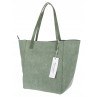 Torebka damska shopper worek A4 duża pojemna torba na ramię NO3793 Zielona