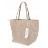 Torebka damska shopper worek A4 duża pojemna torba na ramię NO3793 Beżowa