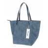 Torebka damska shopper worek A4 duża pojemna na ramię NO3793 Niebieska