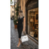 Torebka damska shopper na bigiel pojemna na ramię elegancka RS6085 Biała