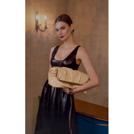 Torebka damska shopper na bigiel pojemna na ramię elegancka RS6085 Żółta
