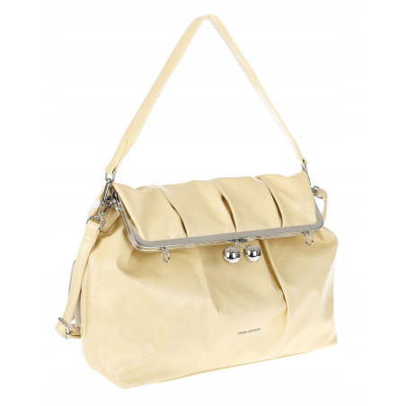 Torebka damska shopper na bigiel pojemna na ramię elegancka RS6085 Żółta