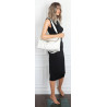 Torebka damska shopper na bigiel pojemna na ramię elegancka RS6085 Biała