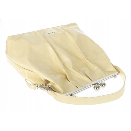 Torebka damska shopper na bigiel pojemna na ramię elegancka RS6085 Żółta