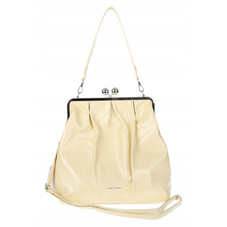 Torebka damska shopper na bigiel pojemna na ramię elegancka RS6085 Żółta