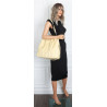 Torebka damska shopper na bigiel pojemna na ramię elegancka RS6085 Żółta