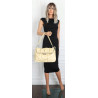 Torebka damska shopper na bigiel pojemna na ramię elegancka RS6085 Żółta
