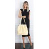 Torebka damska shopper na bigiel pojemna na ramię elegancka RS6085 Żółta