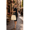 Torebka damska shopper na bigiel pojemna na ramię elegancka RS6085 Żółta