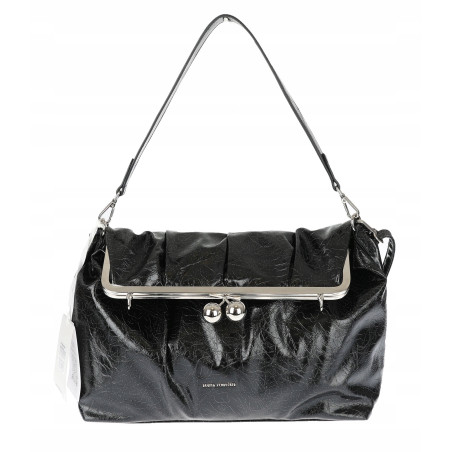 Torebka damska shopper na bigiel pojemna na ramię elegancka RS6085 Czarna