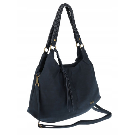 Torebka Damska Worek Shopper Torba na Ramię duża pajemna CC6612 Granatowa