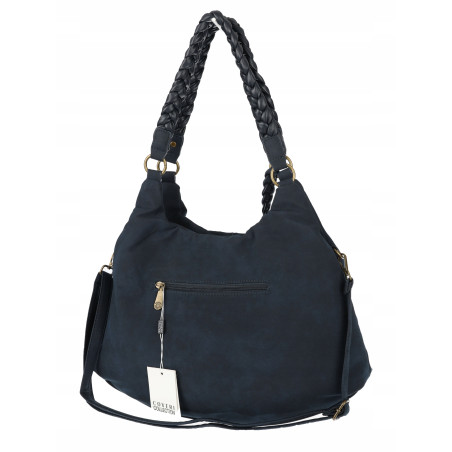 Torebka Damska Worek Shopper Torba na Ramię duża pajemna CC6612 Granatowa