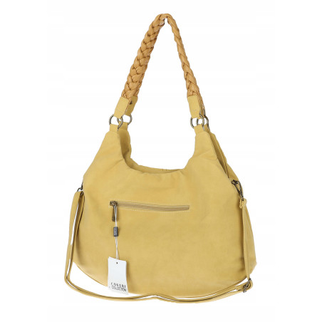 Torebka Damska Worek Shopper Torba na Ramię duża pajemna CC6612 Żółta