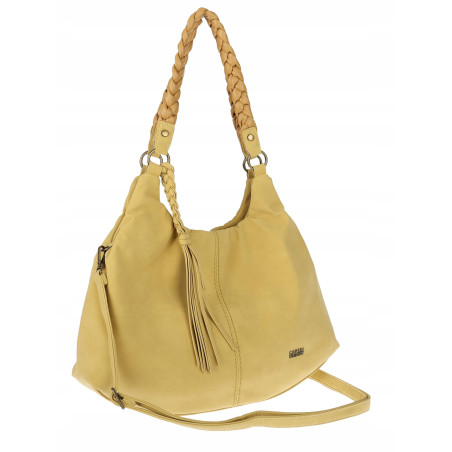 Torebka Damska Worek Shopper Torba na Ramię duża pajemna CC6612 Żółta