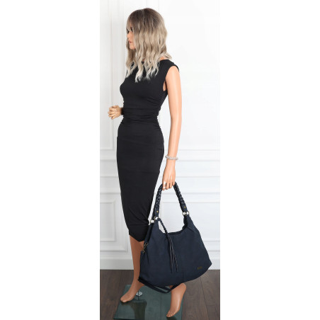 Torebka Damska Worek Shopper Torba na Ramię duża pajemna CC6612 Granatowa