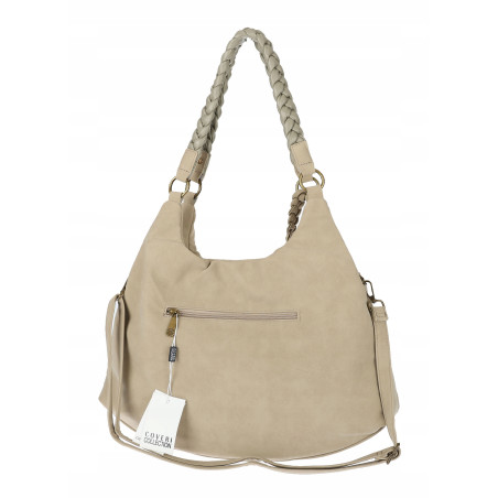 Torebka Damska Worek Shopper Torba na Ramię duża pajemna CC6612 Beżowa