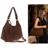 Torebka Damska Worek Shopper Torba na Ramię duża pajemna CC6612 Czekoladowa