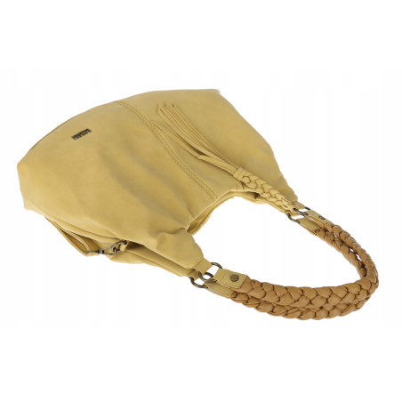 Torebka Damska Worek Shopper Torba na Ramię duża pajemna CC6612 Żółta