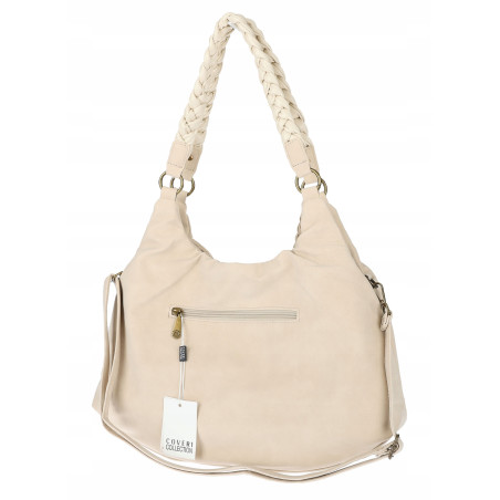 Torebka Damska Worek Shopper Torba na Ramię duża pajemna CC6612 Beżowa