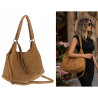 Torebka Damska Worek Shopper Torba na Ramię duża pajemna CC6612 Brązowa