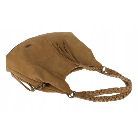 Torebka Damska Worek Shopper Torba na Ramię duża pajemna CC6612 Brązowa