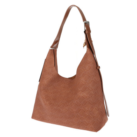 Torebka damska Tommasini A4 na ramię duża shopper worek NO3803 Brązowa