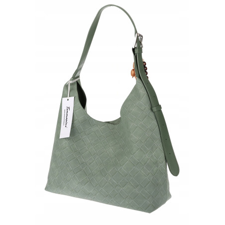 Torebka damska Tommasini A4 na ramię duża shopper worek NO3803 Zielona