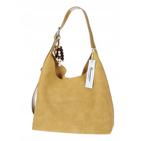 Torebka damska Tommasini A4 na ramię duża shopper worek NO3803 Żółta