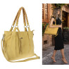 Torebka Damska Worek Shopper Torba na Ramię duża pajemna CC6611 Żółta