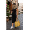 Torebka Damska Worek Shopper Torba na Ramię duża pajemna CC6611 Żółta