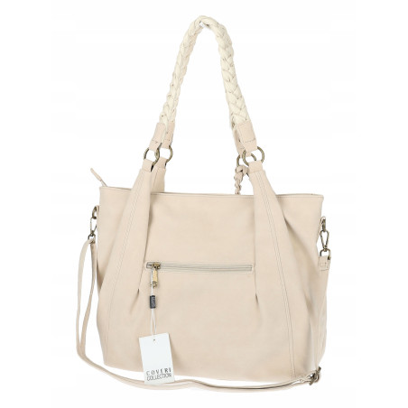Torebka Damska Worek Shopper Torba na Ramię duża pajemna CC6611 Beżowa