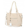 Torebka Damska Worek Shopper Torba na Ramię duża pajemna CC6611 Beżowa