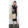 Torebka Damska Worek Shopper Torba na Ramię duża pajemna CC6611 Beżowa