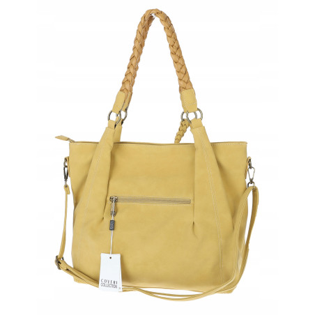 Torebka Damska Worek Shopper Torba na Ramię duża pajemna CC6611 Żółta