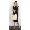 Torebka Damska Worek Shopper Torba na Ramię duża pajemna CC6611 Beżowa