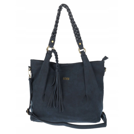 Torebka Damska Worek Shopper Torba na Ramię duża pajemna CC6611 Granatowa
