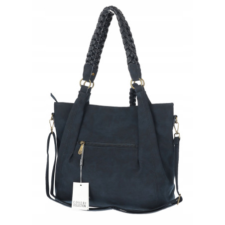 Torebka Damska Worek Shopper Torba na Ramię duża pajemna CC6611 Granatowa