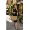 Torebka damska shopper zamszowa z ćwiekami modna listonoszka KJ1136 Zielona