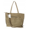 Torebka damska shopper zamszowa z ćwiekami modna listonoszka KJ1136 Zielona