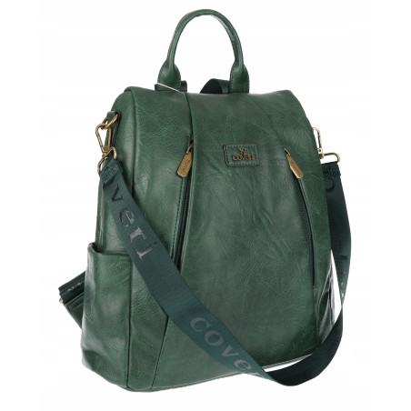 Plecak damski 2w1 torebka shopper duża pojemna na ramię CS1291 Zielona