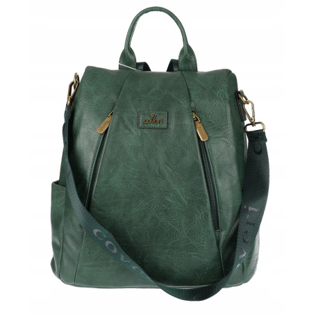 Plecak damski 2w1 torebka shopper duża pojemna na ramię CS1291 Zielona