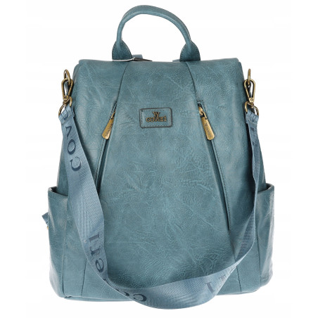Plecak damski 2w1 torebka shopper duża pojemna na ramię CS1291 Niebieska