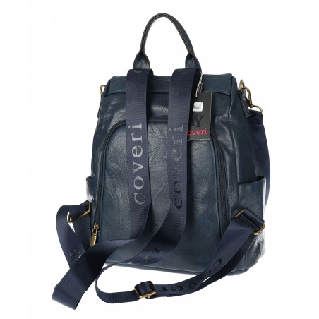 Plecak damski 2w1 torebka shopper duża pojemna na ramię CS1291 Granatowa