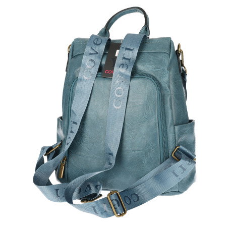 Plecak damski 2w1 torebka shopper duża pojemna na ramię CS1291 Niebieska