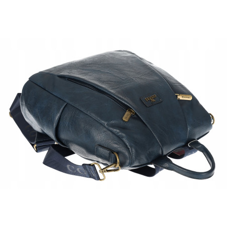 Plecak damski 2w1 torebka shopper duża pojemna na ramię CS1291 Granatowa