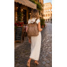 Plecak damski 2w1 torebka shopper duża pojemna na ramię CS1291 Brązowa