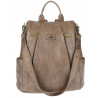 Plecak damski 2w1 torebka shopper duża pojemna na ramię CS1291 Brązowa